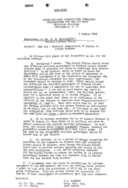 State-War-Navy Coordination Committee 文件 1945年 到 1946年