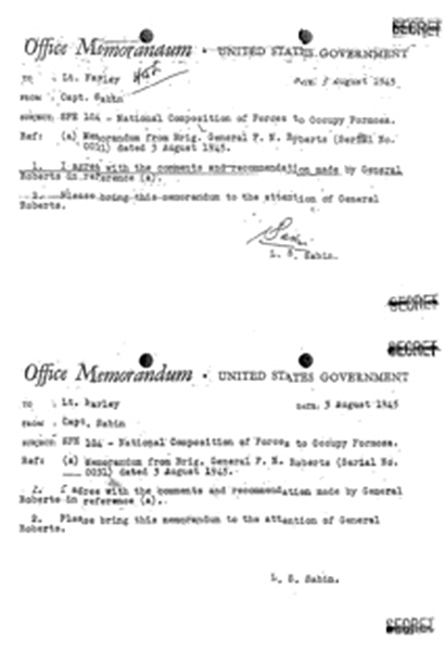 State-War-Navy Coordination Committee 文件 1945年 到 1946年
