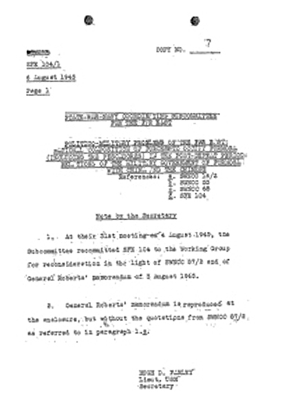State-War-Navy Coordination Committee 文件 1945年 到 1946年