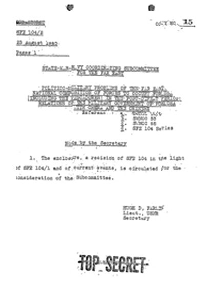 State-War-Navy Coordination Committee 文件 1945年 到 1946年