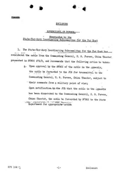 State-War-Navy Coordination Committee 文件 1945年 到 1946年